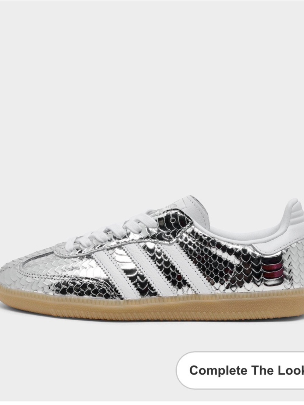 WOMEN'S ADIDAS ORIGINALS SAMBA OG METALLIC CROCODILE CASUAL SHOES